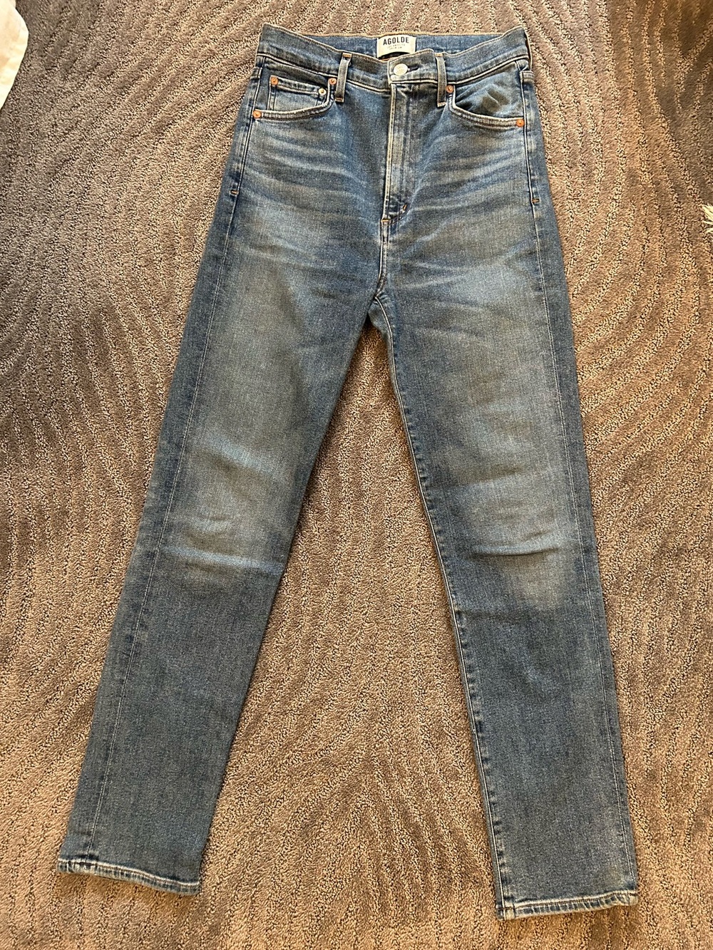 AGOLDE High Rise Straight Jeans